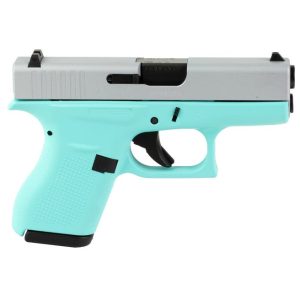 Glock 42 Robin's Egg Blue / Silver .380 ACP 3.25" Barrel 6-Rounds