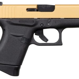 Glock 43 Black / Gold 9mm 3.39" Barrel 6-Rounds