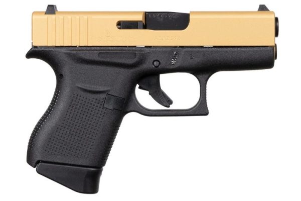 Glock 43 Black / Gold 9mm 3.39" Barrel 6-Rounds