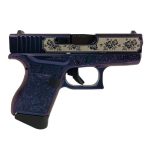Glock 43 Custom "Glock & Roses" Mongoose Purple 9mm 3.4" Barrel 6-Rounds