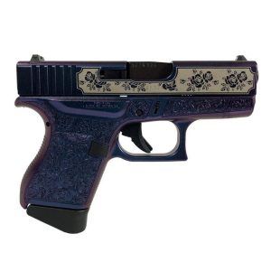 Glock 43 Custom "Glock & Roses" Mongoose Purple 9mm 3.4" Barrel 6-Rounds