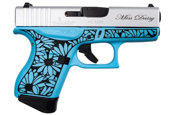 Glock 43 "Miss Daisy" Blue / Silver 9mm 3.4" Barrel 6-Rounds