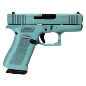 Glock 43X Battleworn Tiffany Blue 9mm 3.4" Barrel 10-Rounds - HANDGUNS - Miami Shooters Supply