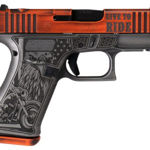 Glock 43X MOS "Live To Ride" Orange 9mm 3.4" Barrel 10-Rounds - HANDGUNS - Miami Shooters Supply