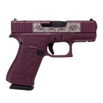 Glock 43X MOS Black Cherry 9mm 3.41" Barrel 10-Rounds "Glock & Roses" Custom Engraving