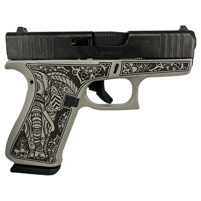 Glock 43X Custom "Gray Steel Elephant Engraved" 9mm 3.41" Barrel 10-Rounds Glock 43X Custom "Gray Steel Elephant Engraved" 9mm 3.41" Barrel 10-Rounds - HANDGUNS - Miami Shooters Supply