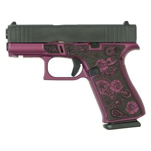 Glock 43X "Paisley Grip" Black Cherry 9mm 3.4" Barrel 10-Rounds
