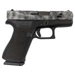 Glock 43x Custom "Static Stipple/Sliver Marble Slide" 9mm 3.4" Barrel 10-Rounds