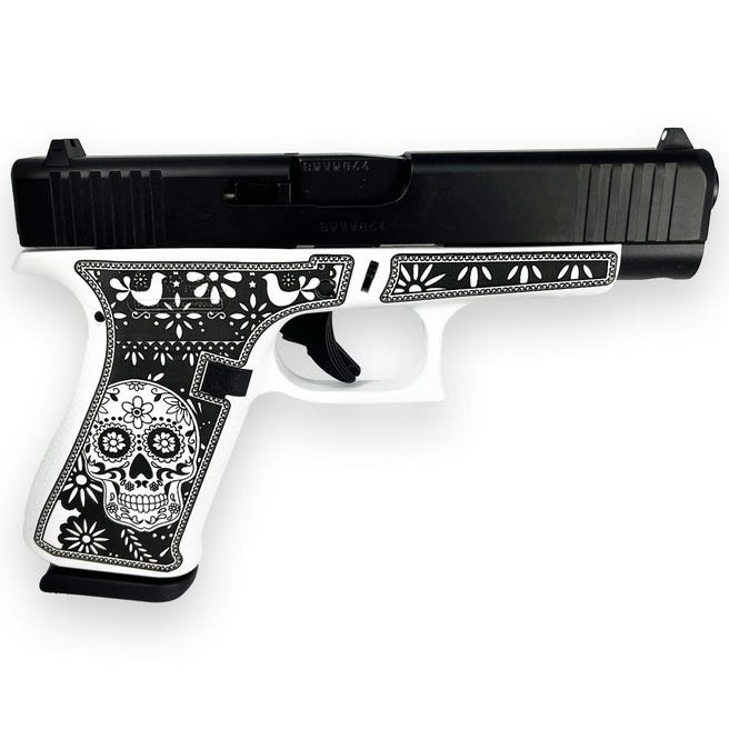 Glock 48 Gen5 Custom "Sugar Skull" White 9mm 4.17" Barrel 10-Rounds Glock 48 Gen5 Custom "Sugar Skull" White 9mm 4.17" Barrel 10-Rounds - HANDGUNS - Miami Shooters Supply