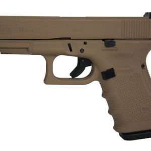 Glock 19 Gen 4 Magpul Dark Earth Hot Cerakote 9mm 4-inch 15rd Fixed Sights Made in the USA