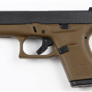 Glock 42 Black / Flat Dark Earth .380 ACP 3.25-inch 6Rd Fixed Sights USA Made