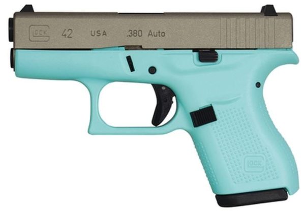 Glock 42 G3 380 ACP NIB 3.25" Barrel 6 Rounds Robin Egg Blue