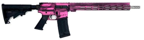 Great Lakes Firearms and Ammunition AR-15 BW Pink/SS .223 Wylde 16" Barrel 30-Rounds
