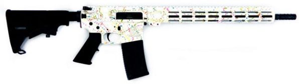 Great Lakes Firearms and Ammunition AR-15 Splatter White .223 Wylde 16" Barrel 30-Rounds