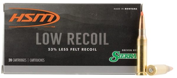 HSM Low Recoil Ammunition 7mm-08 Remington 140 Grain Sierra Tipped Spitzer Boat Tail 20 Rd