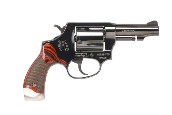 Heritage Firearms Roscoe DA/SA Blued .38 SPL 3" Barrel 5-Rounds Wood/Pearl Grips