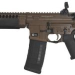 LWR SIX8 Pistol 6.8 SPC 8.5 Inch Threaded Barrel 5/8x24 TPI Skirmish Back-Up Iron Sights Patriot Brown 30 Round