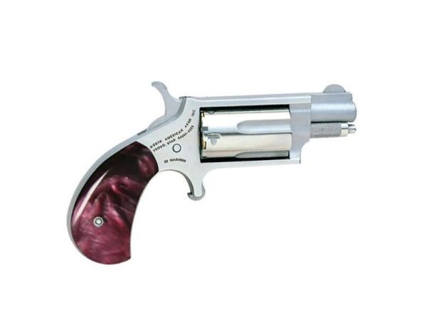 North American Arms Mini-Revolver Stainless .22 Mag 1.125" Barrel 5-Rounds Purple Grips