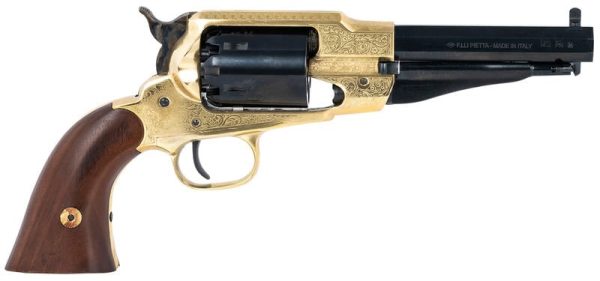 Pietta 1858 Sheriff Brass / Black .44 Caliber 5.5" Barrel 6-Rounds Walnut Grips
