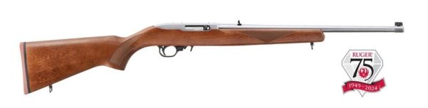 Ruger 10/22 Sporter 75th Anniversary Walnut / Stainless .22 LR 18.5" Barrel 10-Rounds