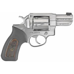 Ruger GP100 Stainless/Wood .357 Mag 2.5" Barrel 6-Rounds Fiber Optic Sight