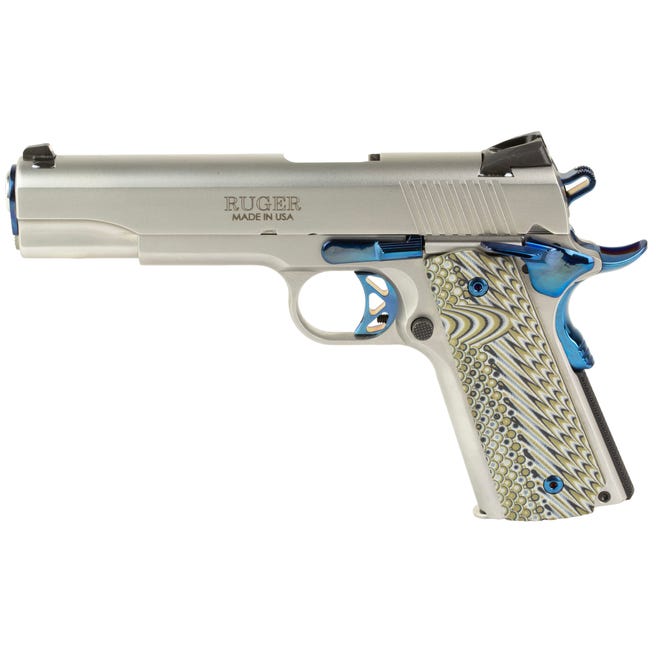 Ruger SR1911 Stainless/Cobalt .45 ACP 5" Barrel 8-Rounds Ruger SR1911 Stainless/Cobalt .45 ACP 5" Barrel 8-Rounds - 1911 - Miami Shooters Supply