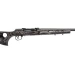 Savage A17 Target Blued / Gray Laminate .17 HMR 22-inch 10Rd Thumbhole Stock