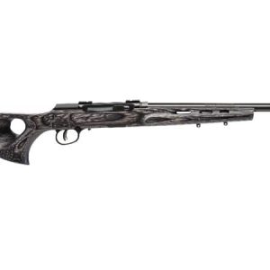 Savage A17 Target Blued / Gray Laminate .17 HMR 22-inch 10Rd Thumbhole Stock