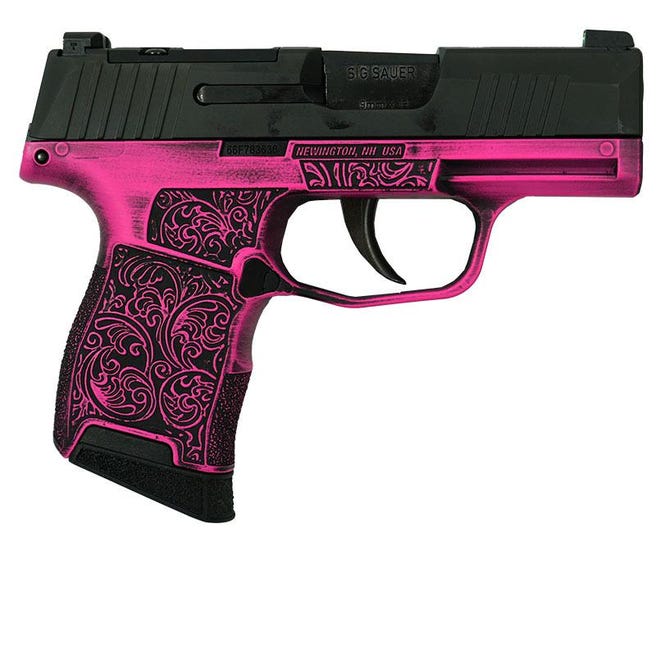 Sig Sauer P365 "Pink Filligree" 9mm 3.1" Barrel 10-Rounds Sig Sauer P365 "Pink Filligree" 9mm 3.1" Barrel 10-Rounds - HANDGUNS - Miami Shooters Supply