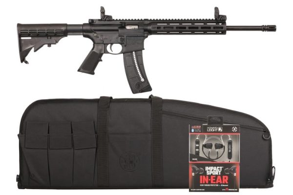 Smith and Wesson M&P15-22 Sport .22 LR 16.5" Barrel 25-Rounds w/ Bag, Ear Pro