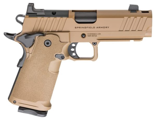 Springfield Armory 1911 DS Prodigy Comp AOS Coyote Brown 9mm 4.25" Barrel 10-Rounds