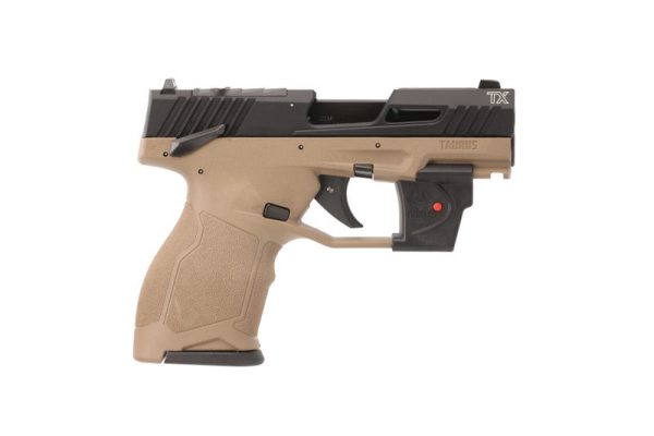 Taurus TX22 Compact Flat Dark Earth .22 LR 3.5" Threaded Barrel 13-Rounds w/ Viridian Laser