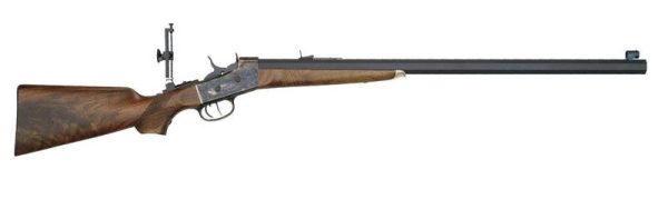 Taylors and Co Rolling Block John Bodine Walnut .45-70 34" Barrel 1-Rounds with Tunnel Front, Long Range Creedmoor Rear Sights