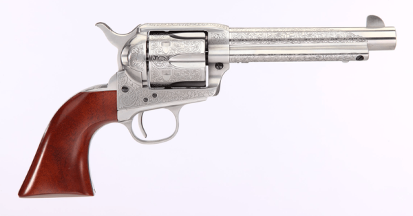 Taylors and Co Uberti 1873 Cattleman Engraved Stainless .357 Mag 5.5" Barrel 6-Rounds Taylor Tuned