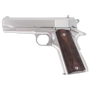 Tisas 1911 Tank Commander Nickel / Walnut 9mm 5" Barrel 9-Rounds - 1911 - Miami Shooters Supply
