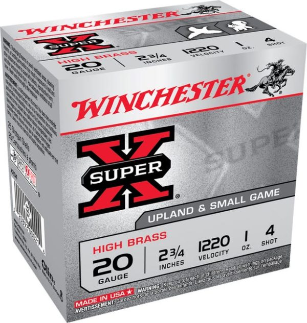 Winchester Super X High Brass 20 GA #4-Shot 25-Rounds 2.75"