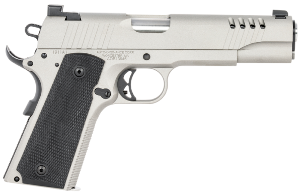 Auto-Ordnance 1911-A1 Stainless .45 ACP 5" Barrel 7-Rounds Adjustable Rear Sight