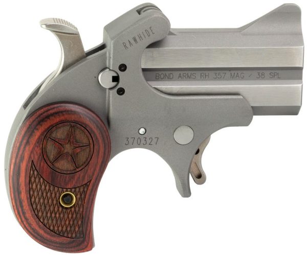 Bond Arms Rawhide Stainless .357 Mag / .38 SPL 2.5" Barrel 2-Rounds Rosewood Grips