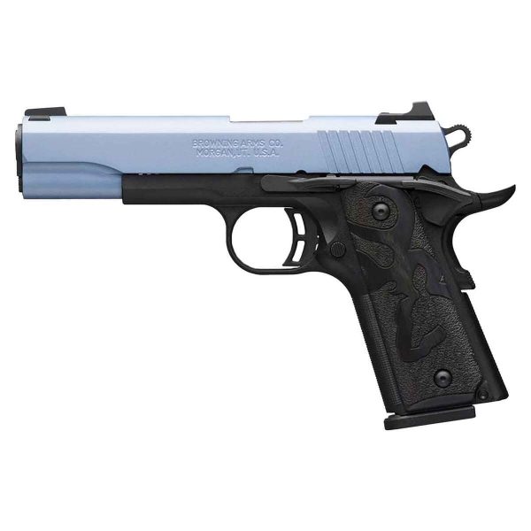 Browning 1911 Black Label 380 Auto (ACP) 4.25in Polar Blue Cerakote Pistol - 8+1 Rounds - Image 2