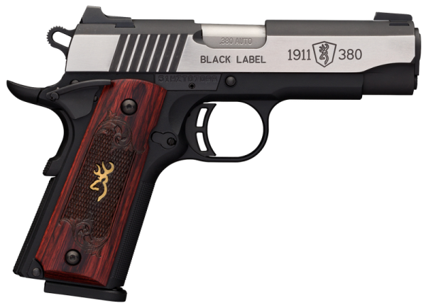 Browning 1911-380 Black Label Medallion Pro Compact Stainless / Black .380 ACP 3.63" Barrel 8-Rounds