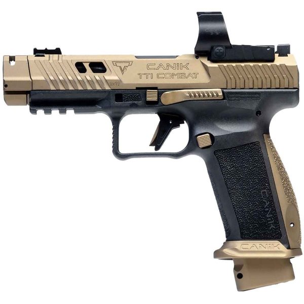 Canik TTI Combat w/ Red Dot 9mm Luger 4.6in TTI Bronze Pistol - 21+1 Rounds - Image 2