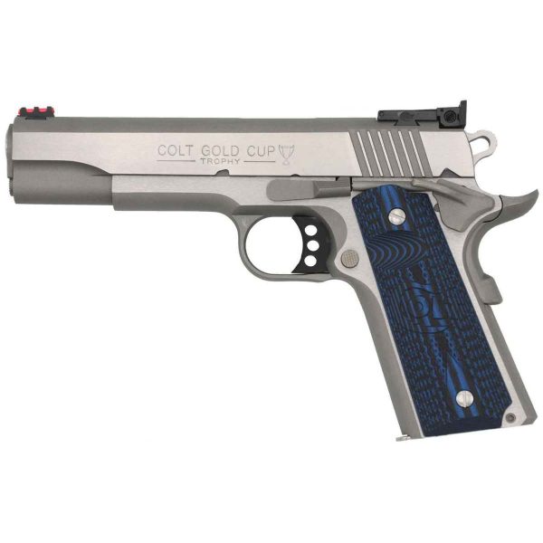 Colt Gold Cup Lite 45 Auto (ACP) 5in Stainless Pistol - 8+1 Rounds - Image 2