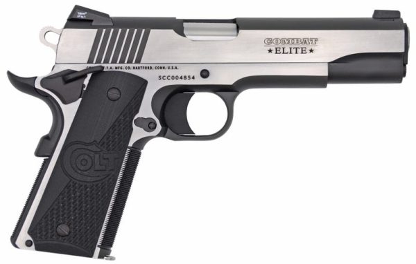 Colt Firearms Combat Elite Government Stainless / Black 9mm 5" Barrel 9-Rounds