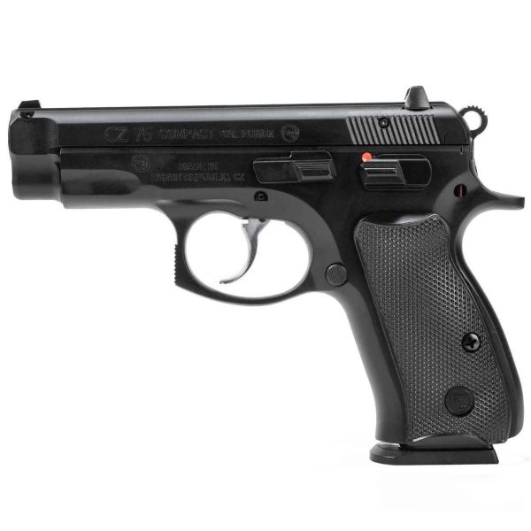 CZ USA CZ 75 Compact 9mm Luger 3.75in Black Polycoat Pistol - 10+1 Rounds - Image 2