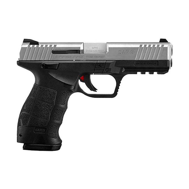 SAR USA SAR9 Pistol Stainless 9mm 4.40" Barrel 17-Round 3-Dot Contrast Sights SAR USA SAR9 Pistol Stainless 9mm 4.40" Barrel 17-Round 3-Dot Contrast Sights - HANDGUNS - Miami Shooters Supply