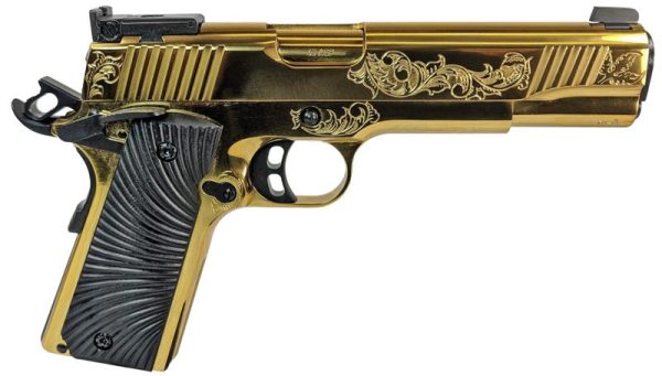 EAA Corp MC1911 Deluxe Gold .45 ACP 5" Barrel 8-Rounds Engraved