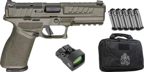 Springfield Armory Echelon OD Green 9mm 4.5" Barrel 10-Rounds 5 Mags, CT1500 Red Dot