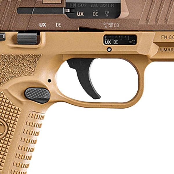 FN 502 MRD 22 Long Rifle 4in FDE Cerakote Pistol - 10+1 Rounds - Image 3