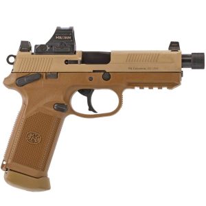 FN FNX-45 Tactical w/ Holosun 45 Auto (ACP) 5.3in FDE Pistol - 15+1 Rounds