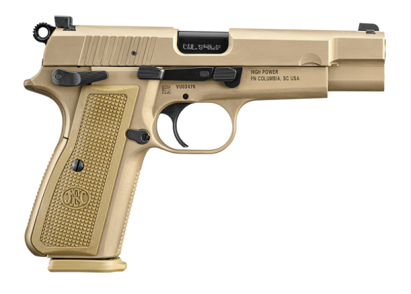 FN High Power Flat Dark Earth 9mm 4.7" Barrel 17-Rounds with Zippered Ballistic Range Bag